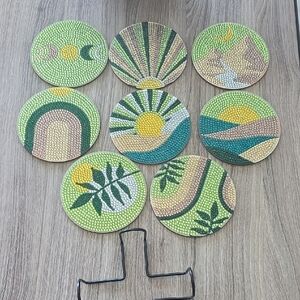Colorful Woven Coaster Set